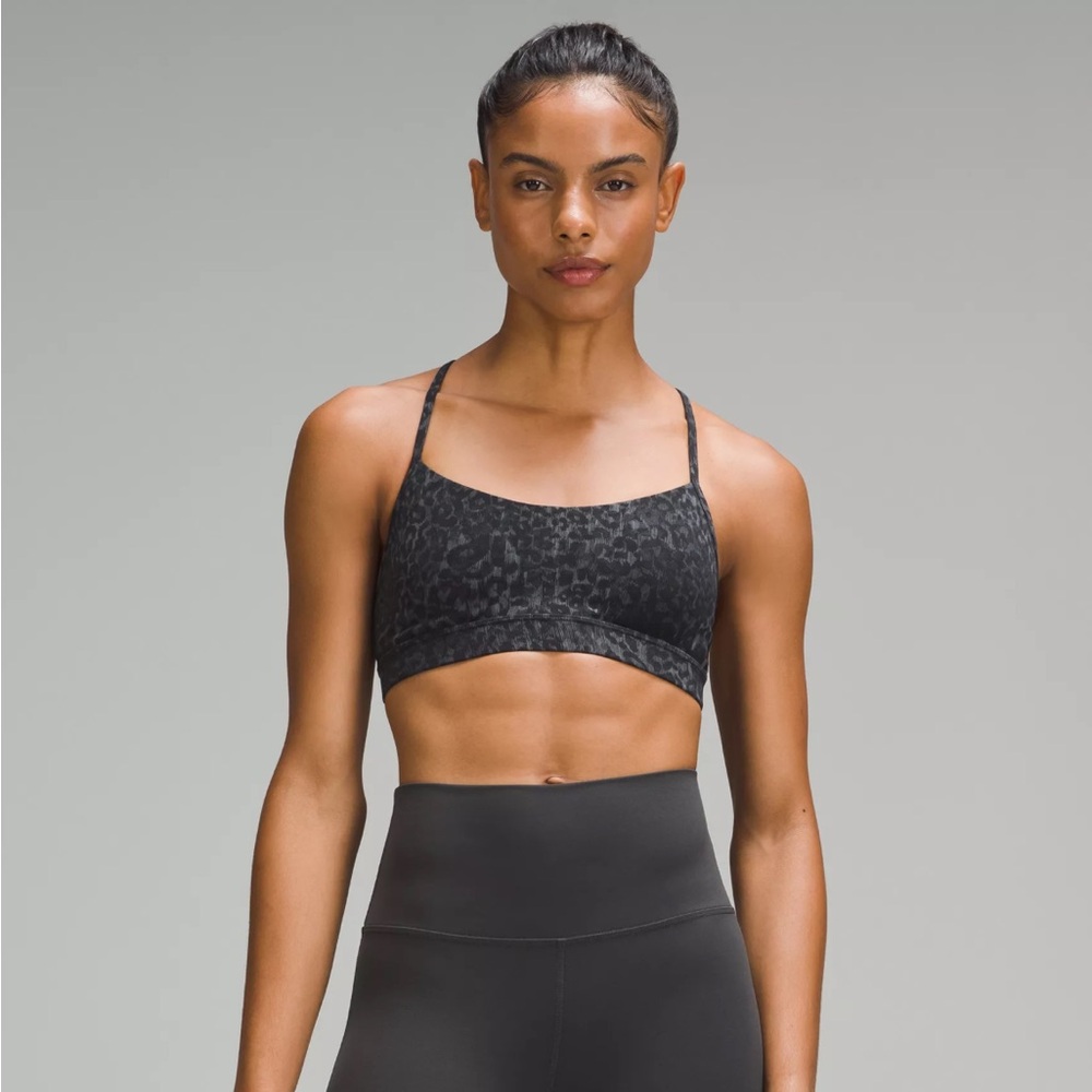 COPY - Lululemon leopard sports bra grey backk